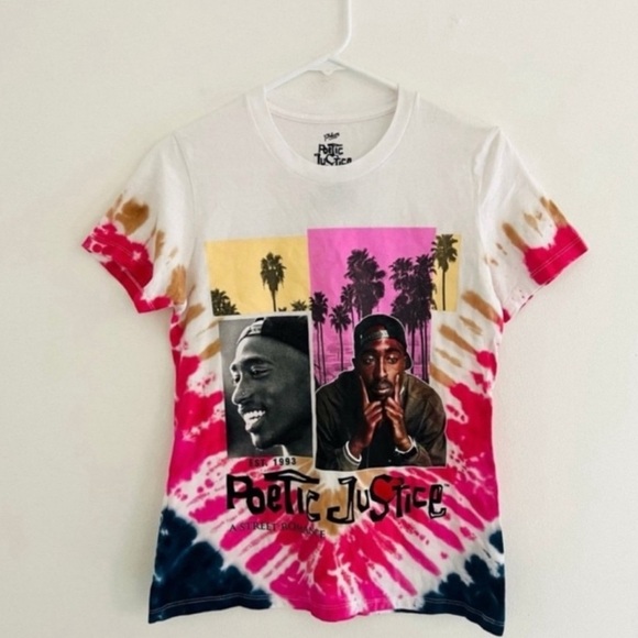 2Pac Tops - 2pac Poetic Justice Tie Dye Tee Small
